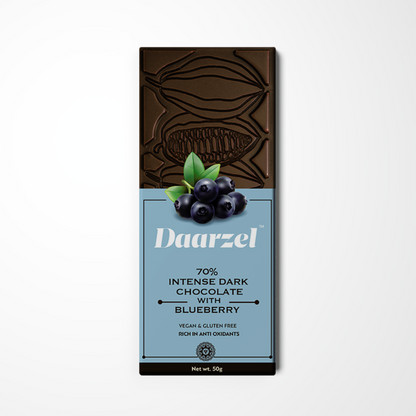 70% Intense Dark Chocolate with Blueberry | Vegan & Gluten Free