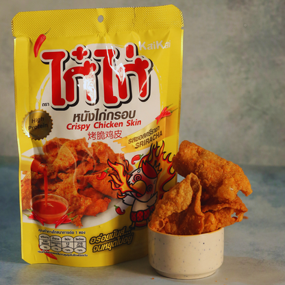 Kaikai Crispy Chicken Chips with Sriracha Flavour – High-Protein Snack