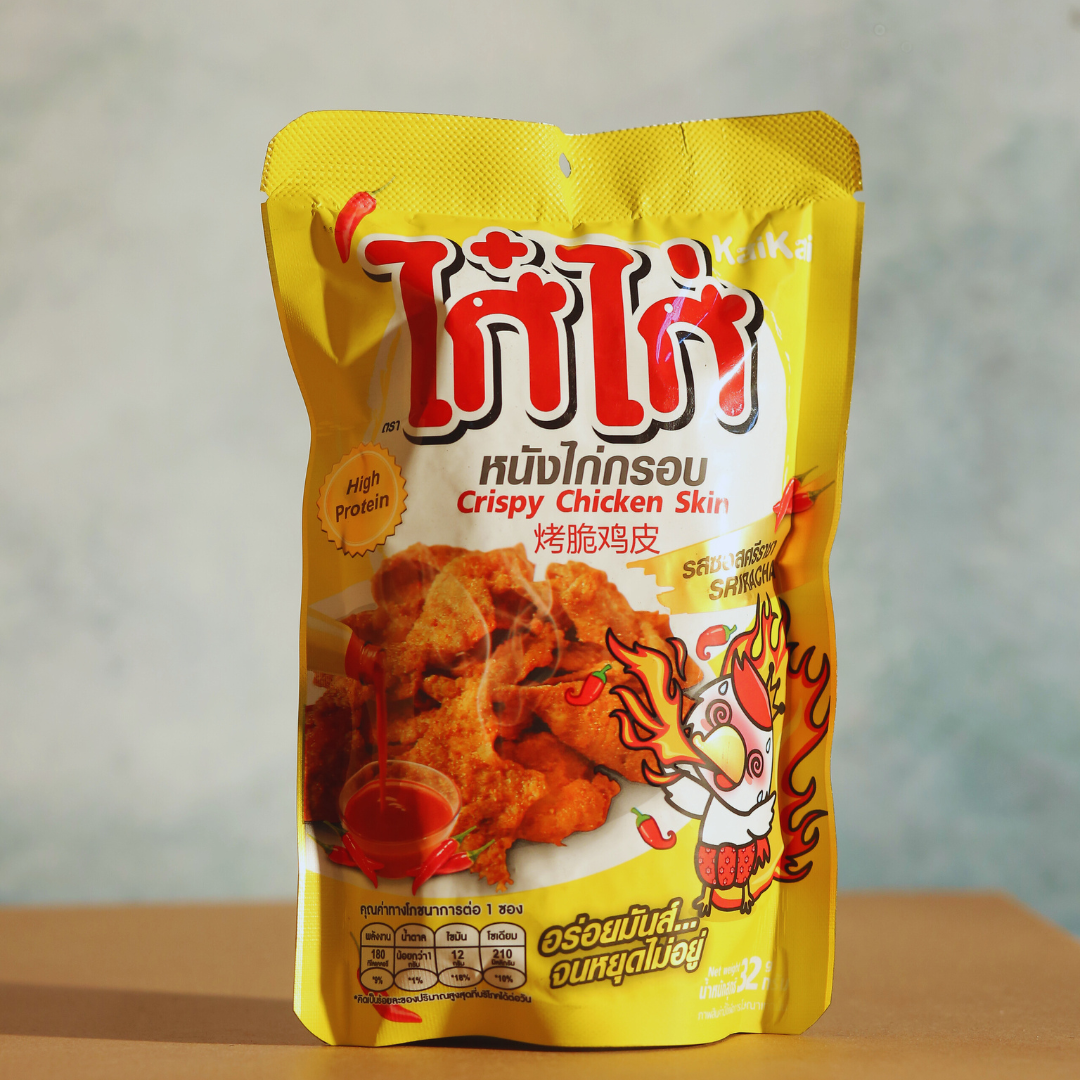 Kaikai Crispy Chicken Chips with Sriracha Flavour – High-Protein Snack