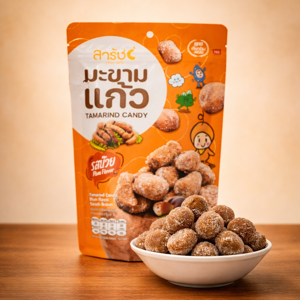 Sarach Thai Tamarind Candy in a bowl