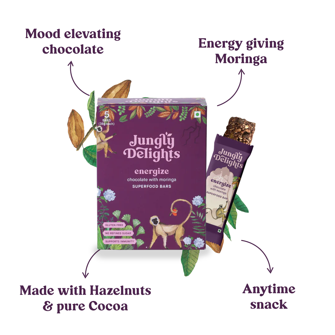 energize | superfood bars | Chocolate & Moringa