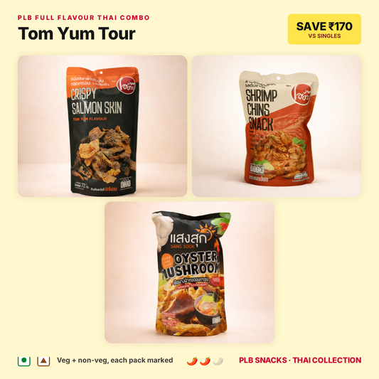 Tom Yum Tour Thai combo — three tom yum crunches, save ₹170 vs singles